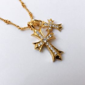 【限定★完売必至!!】★クロムハーツ★ネックレス 22K　パヴェダイヤ＆20インチツイストチェーン photo review